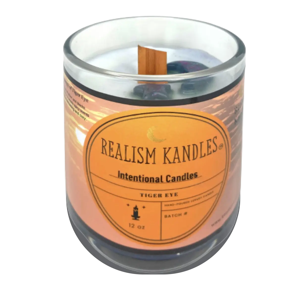 Tiger Eye 12 oz Intention Candle Bergamot scented candle Applewood scented candle