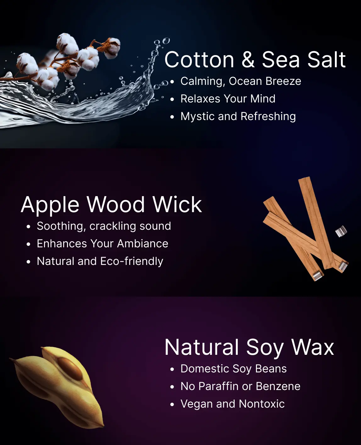 a group of images of different types of candle ingredients