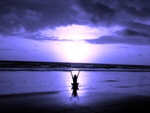 beach with a purple sky for Spiritual Healing