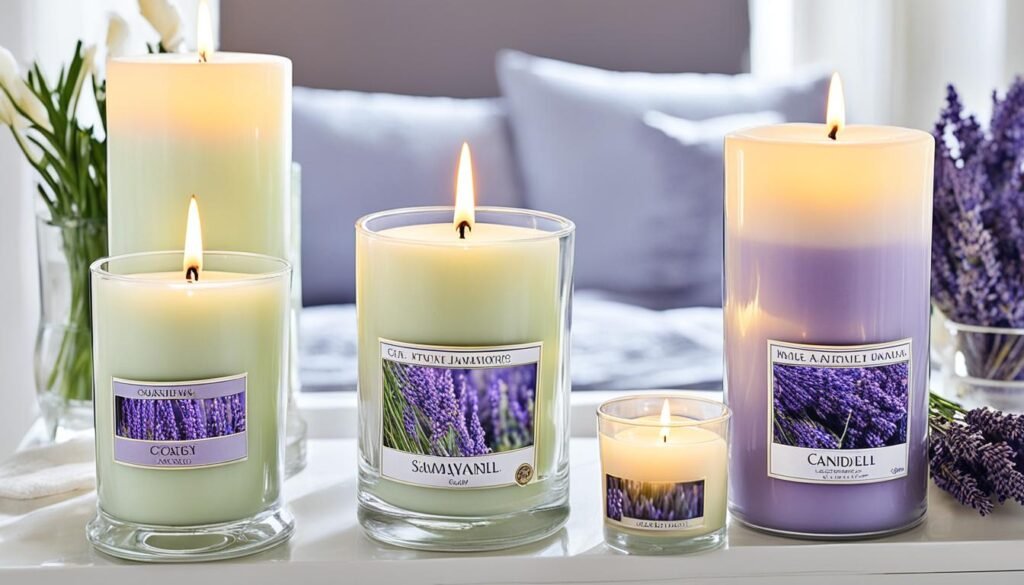 Where can I place scented candles in a bedroom?