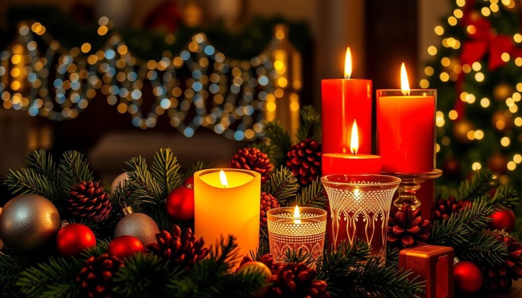 festive candle decorations